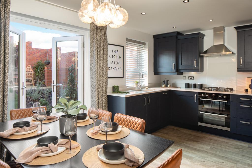 Kitchen diner in the Ellerton three bedroom home