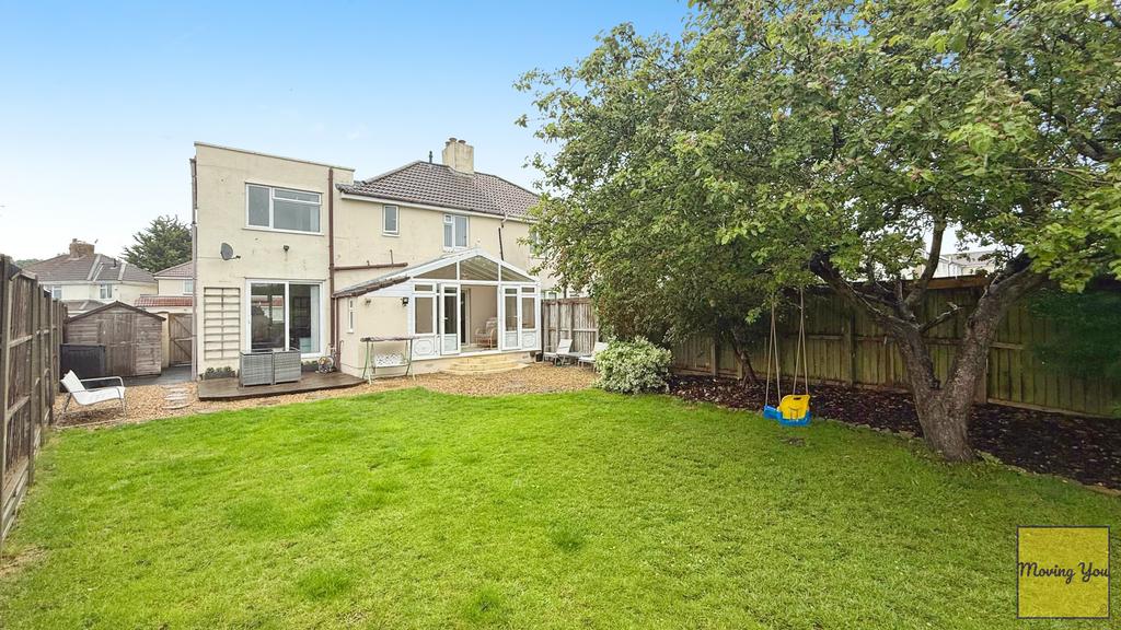 Rear garden/ view of rear of property