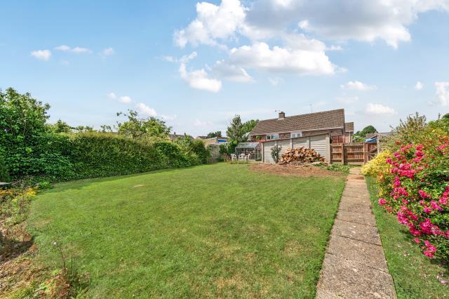 Rear garden and garage