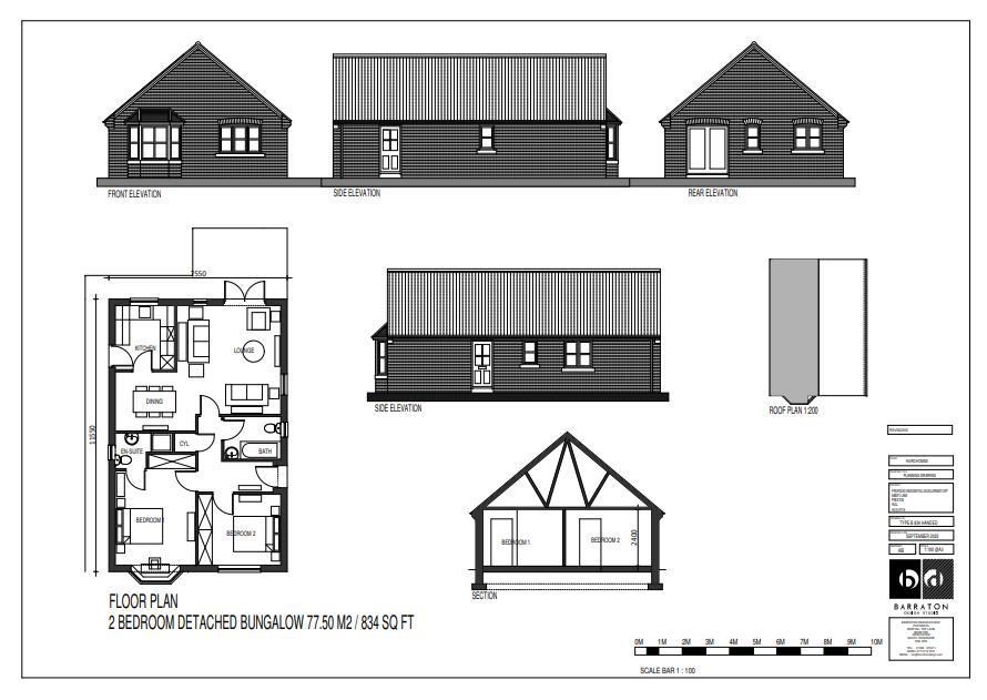 Two x 2 bedroom detached bungalows