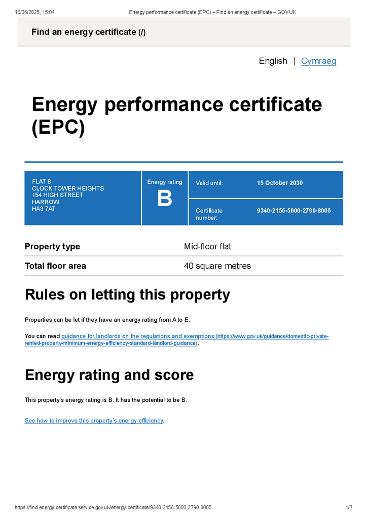 EPC Certificate