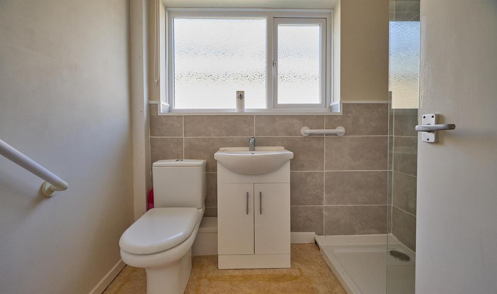 Refitted shower room to side