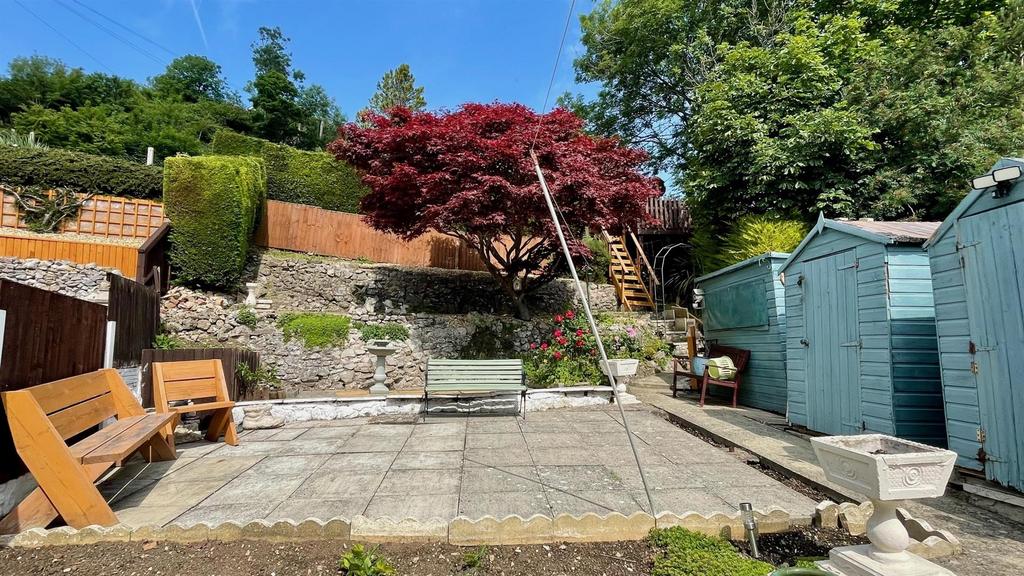 Tiered rear garden