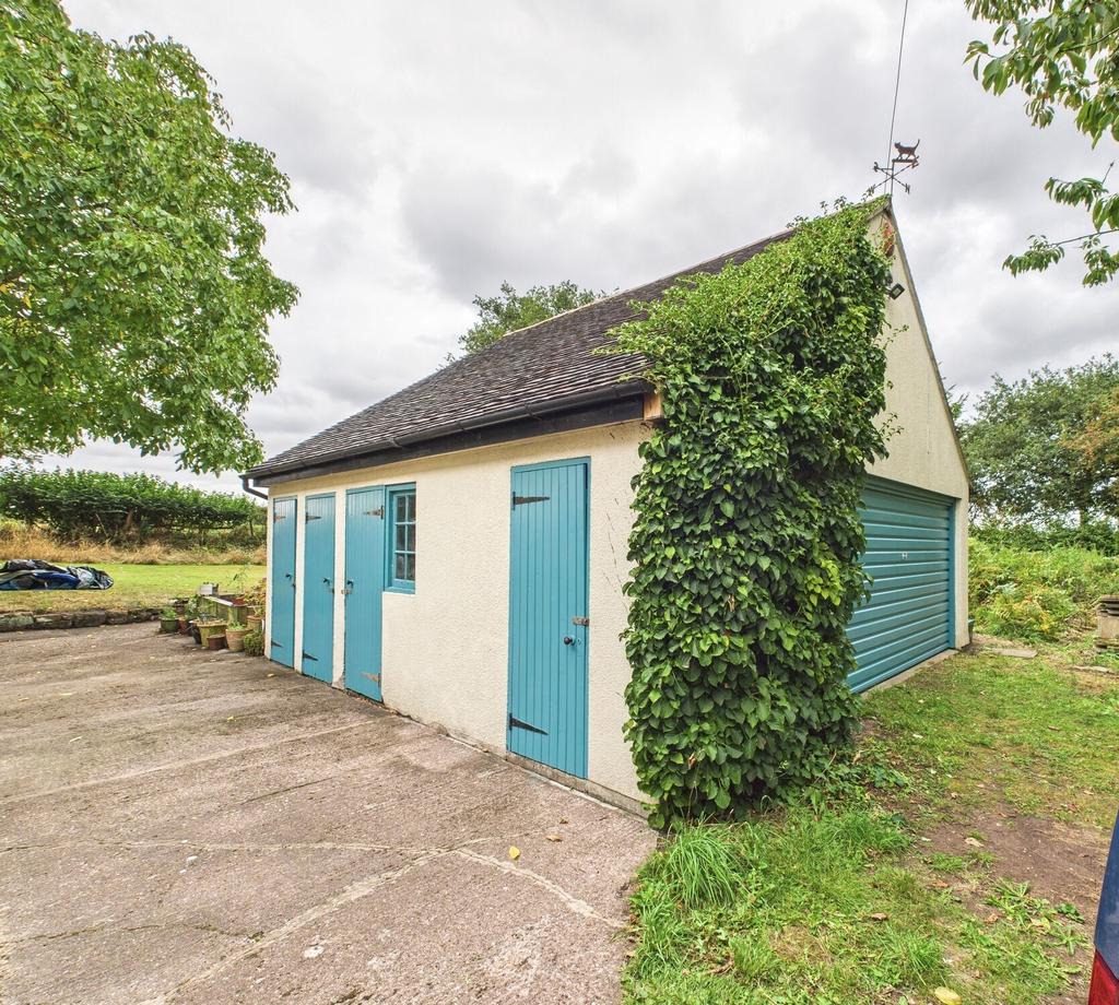 Detached double garage