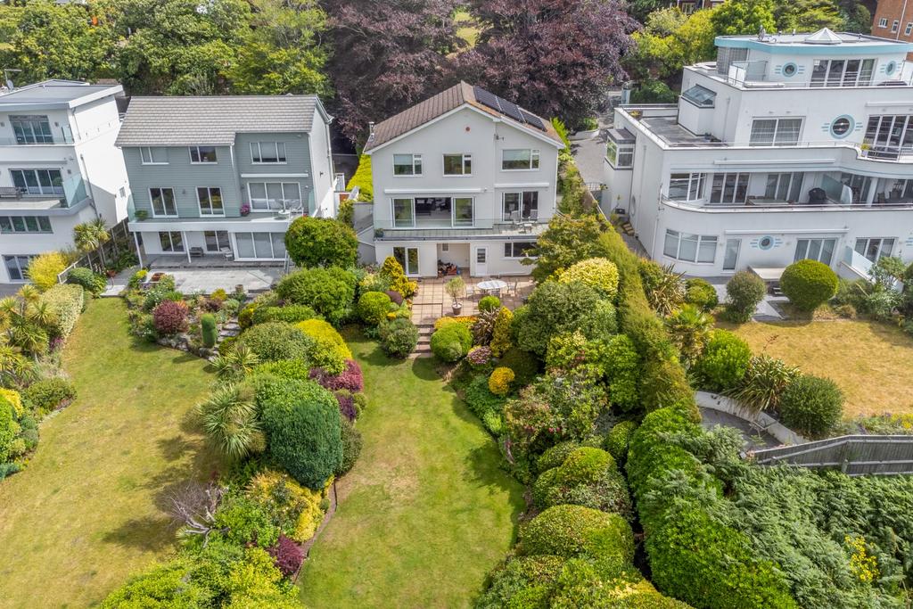 Aerial view of rear garden