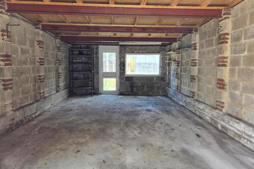 Inside garage