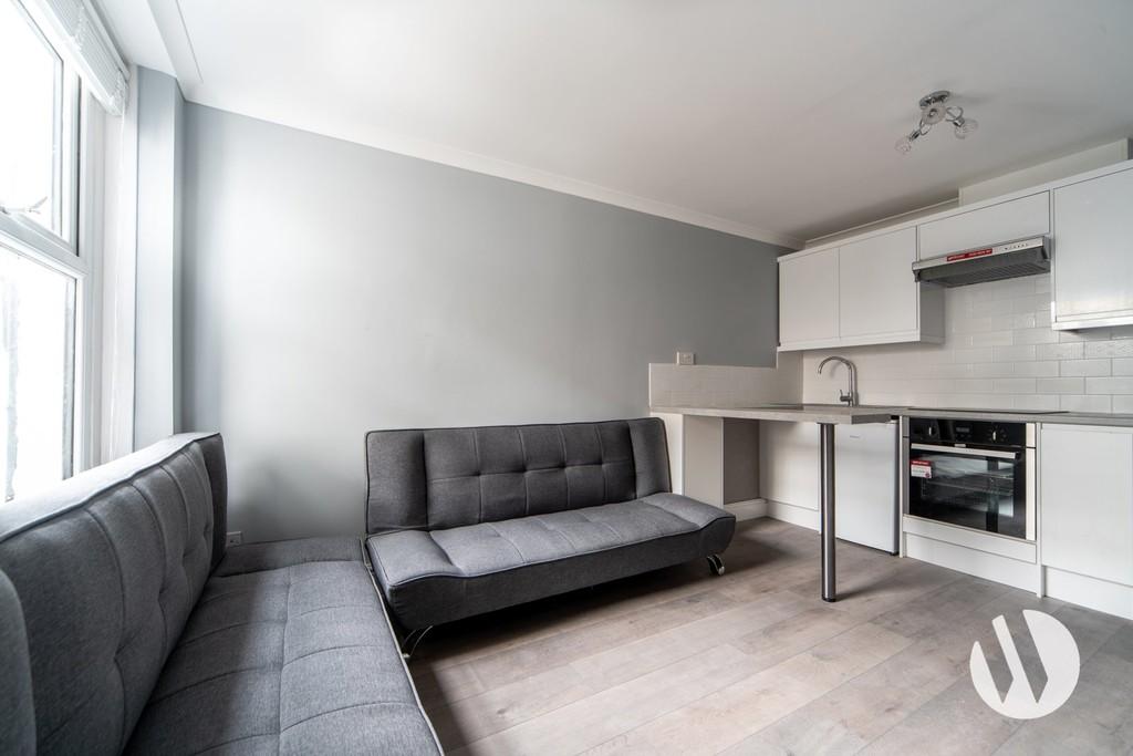One bed flat living room