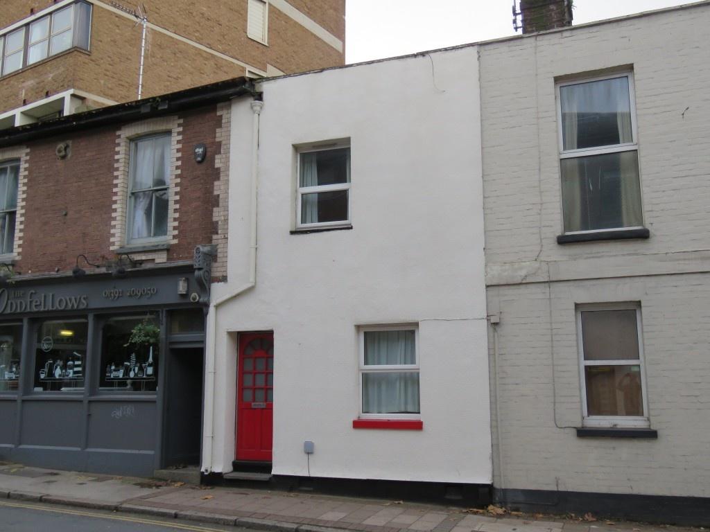 Charming terraced house exterior with a distinc...