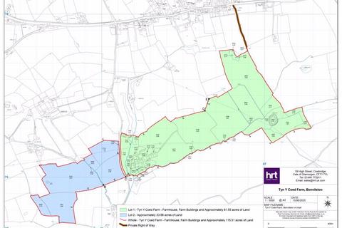 undefined, Lot 2 - Approximately 33.96 acres of land at Tyn Y Coed Farm, Bonvilston, Vale of Glamorgan, CF5 6TQ