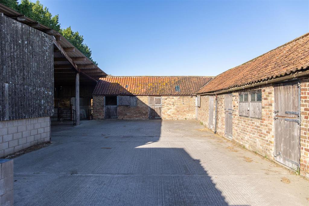 South and part east range of brick and pantile roo