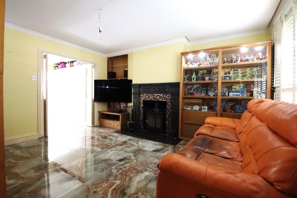Living room, fireplace