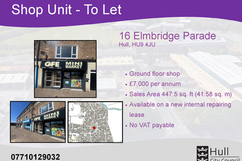 Retail property (high street) to rent, 2-32 Elmbridge Parade Hull HU9 4JU