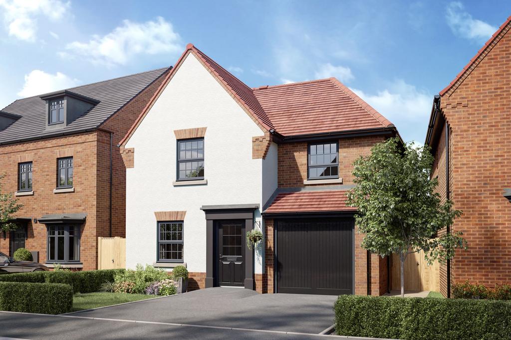 External CGI of detached home with render