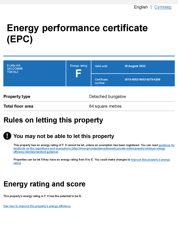 Energy performance certificate (EPC) – Find an ene