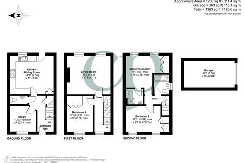 3 bedroom townhouse for sale, Glossop Way, Arlesey, SG15