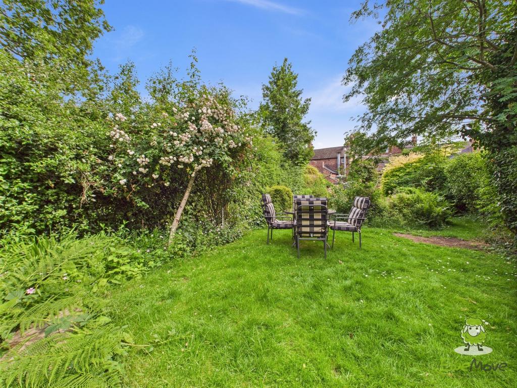 View from the top of the garden looking back at th