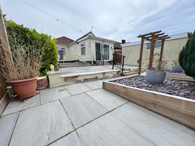 Tiered patio area
