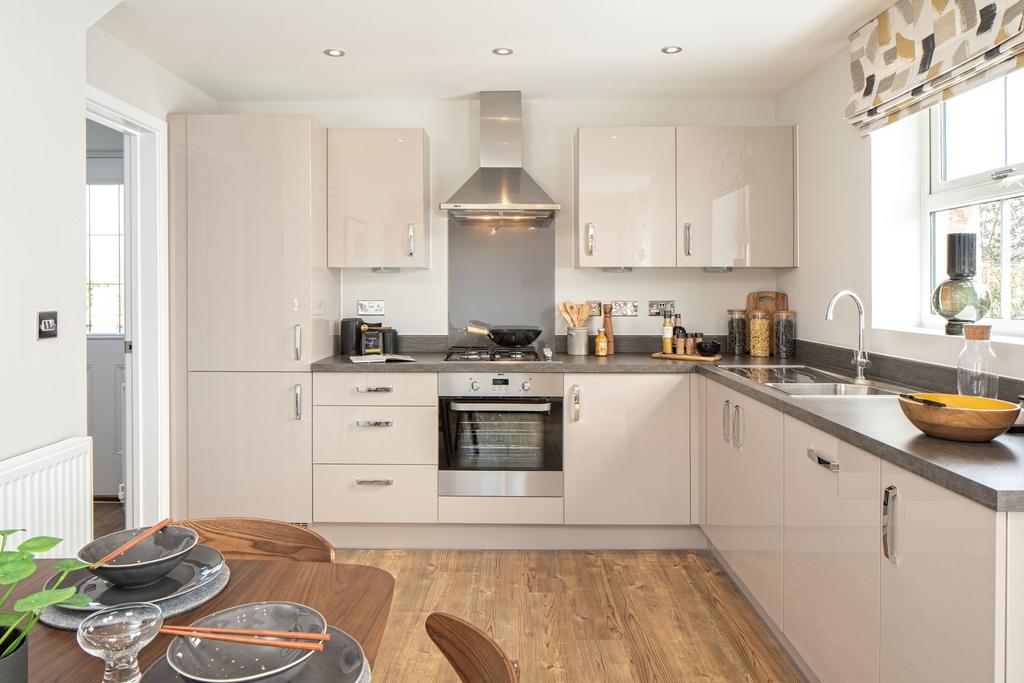 Kitchen and dining area of the Hadley 3 bedroom...