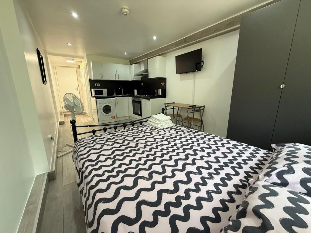 Studio apartment interior, studio