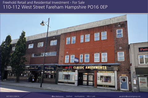 Retail property (high street) for sale, 110-112 West St Fareham PO16 0EP