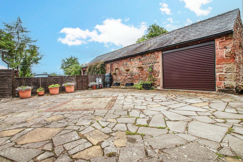 Courtyard and garage