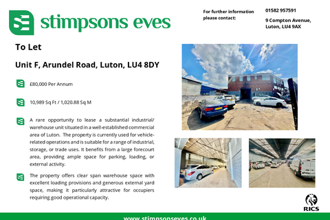 Industrial development to rent, 66-80 Arundel Rd Luton LU4 8DY