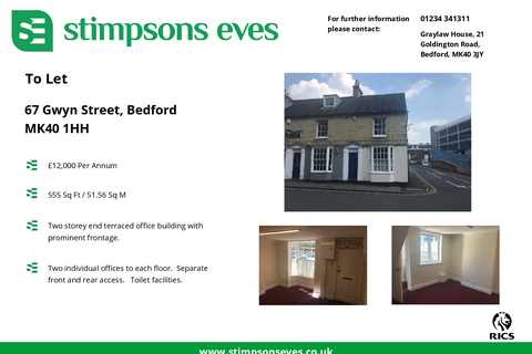 Office to rent, 67-71 Gwyn St Bedford MK40 1HH