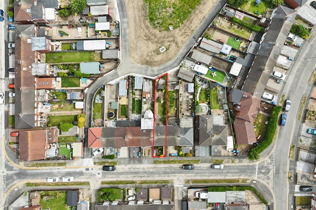 Aerial view of the property