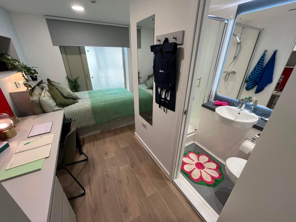 Bright and inviting master bedroom featuring a ...