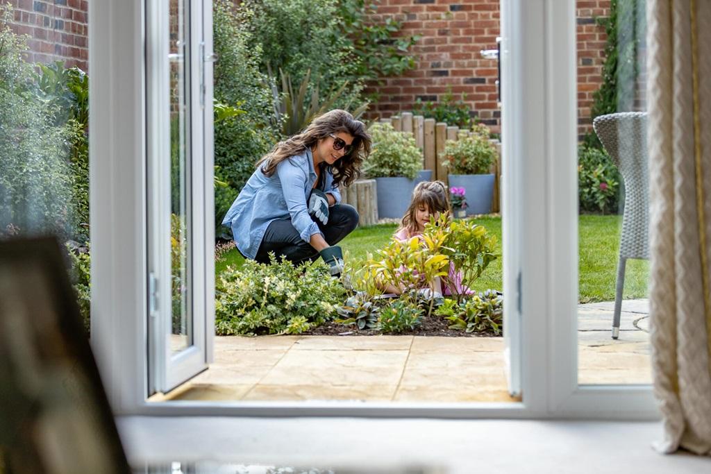 With French doors opening up to your own...