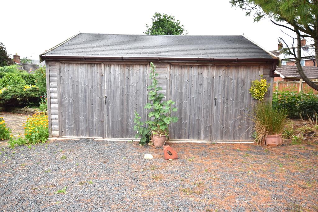 Detached double garage