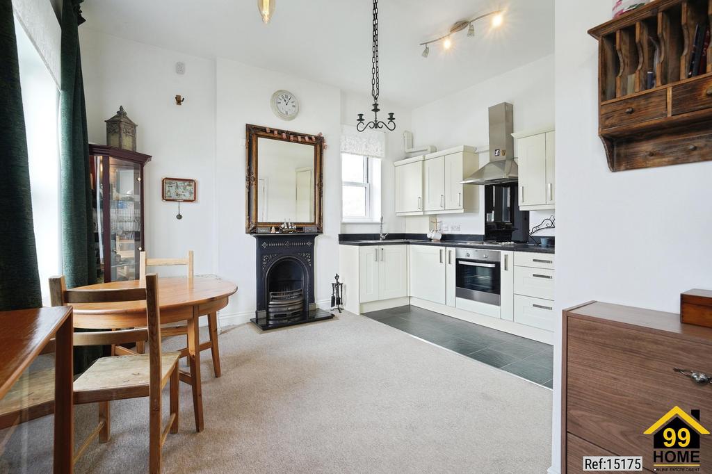 Open-plan living area, open plan living, fireplace