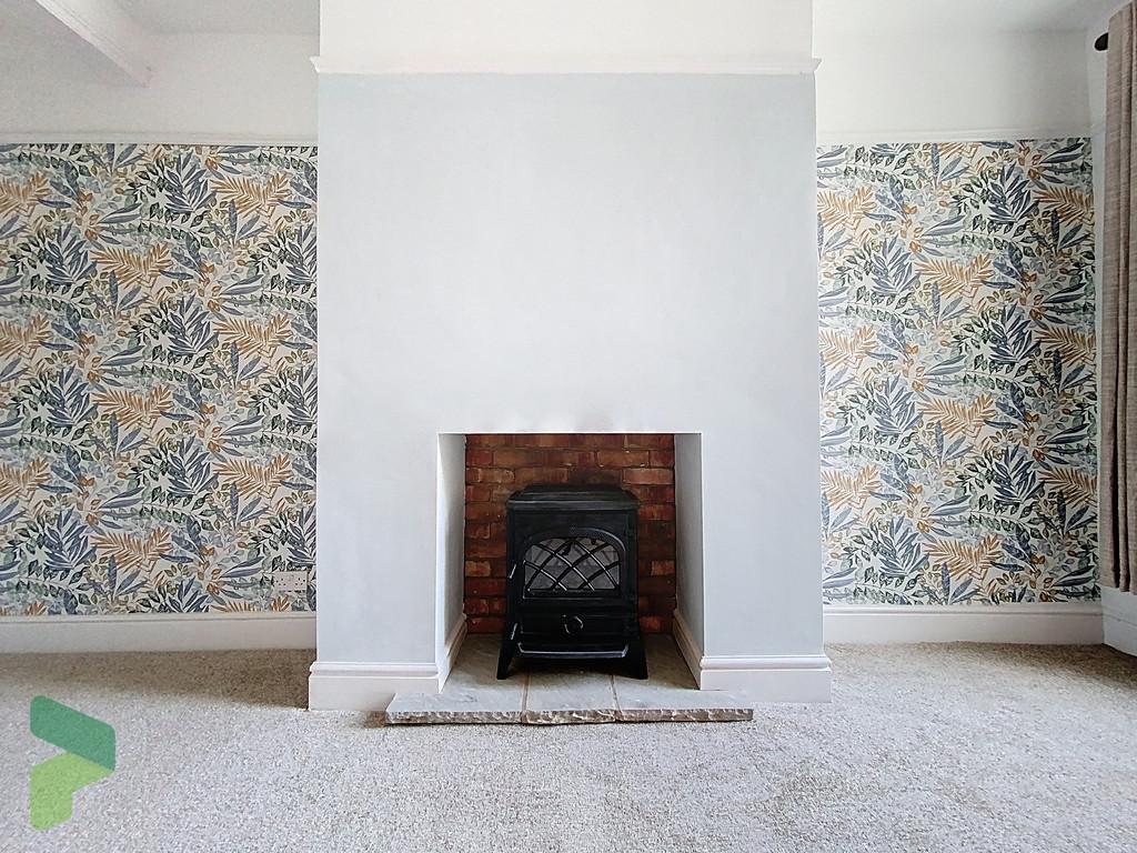 Living Room or Dining Room Feature Fireplace