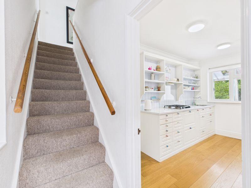 Stairs to first...