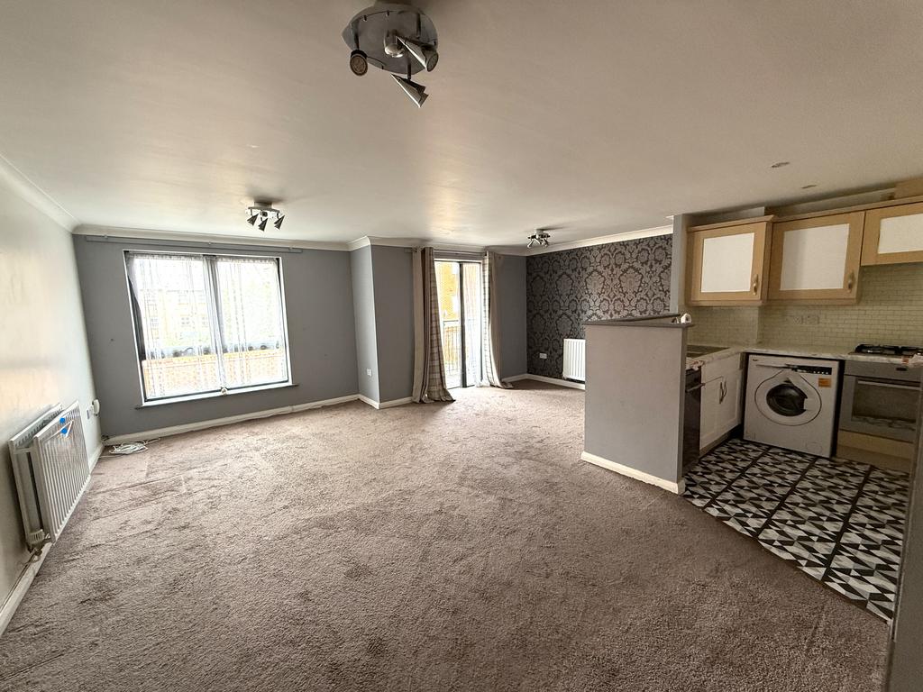 Reception Room with Open Plan Fitted Kitchen