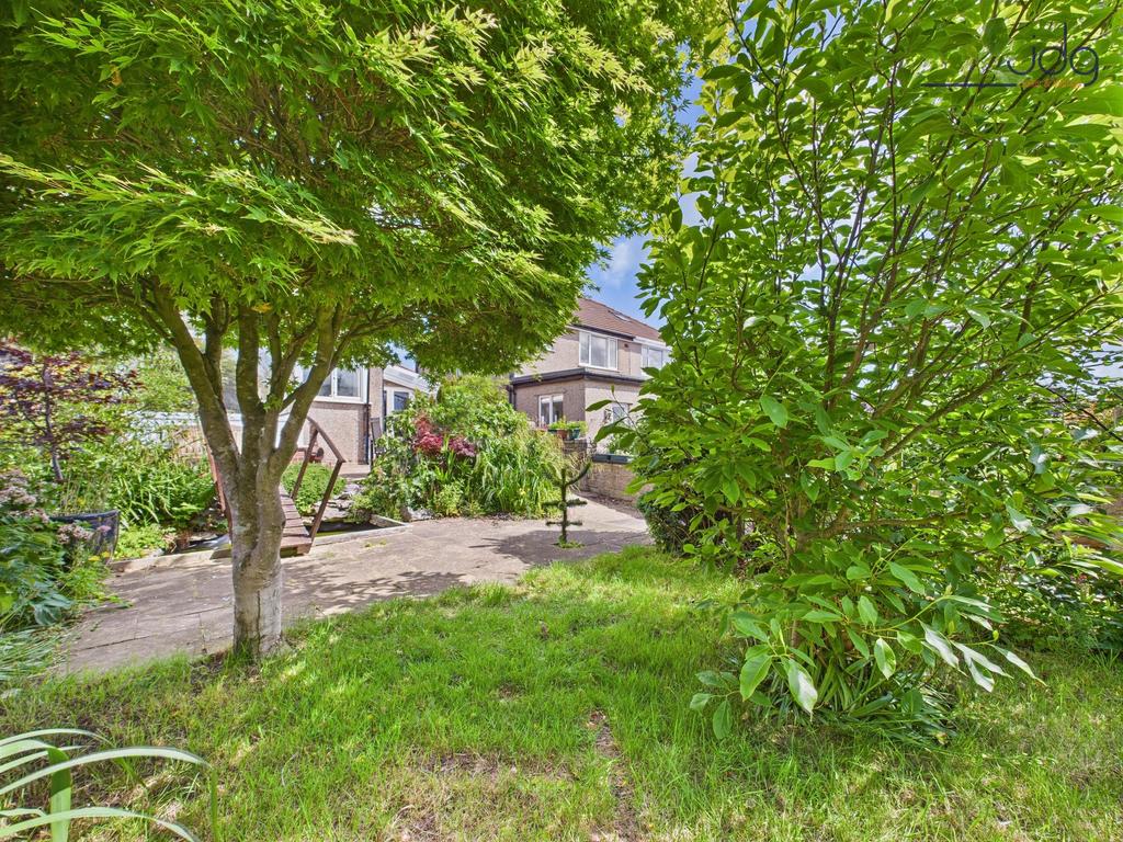 South-facing rear garden