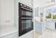 Light blue finish kitchen and applicances