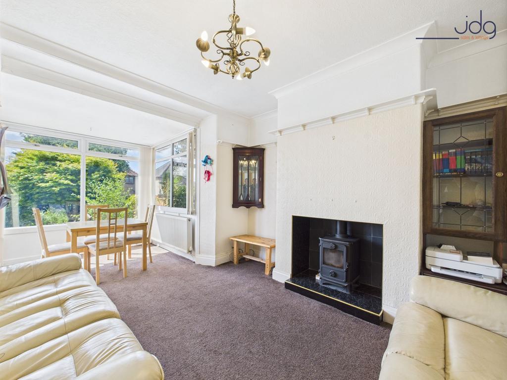 Living Room with extended sunroom and...