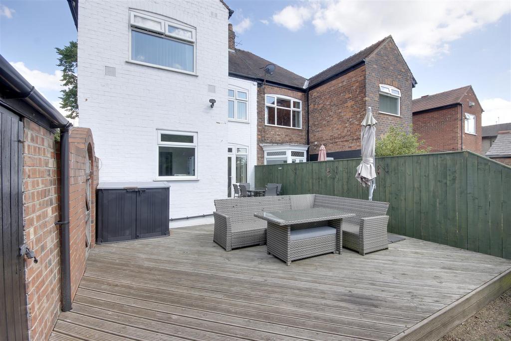 Decked patio