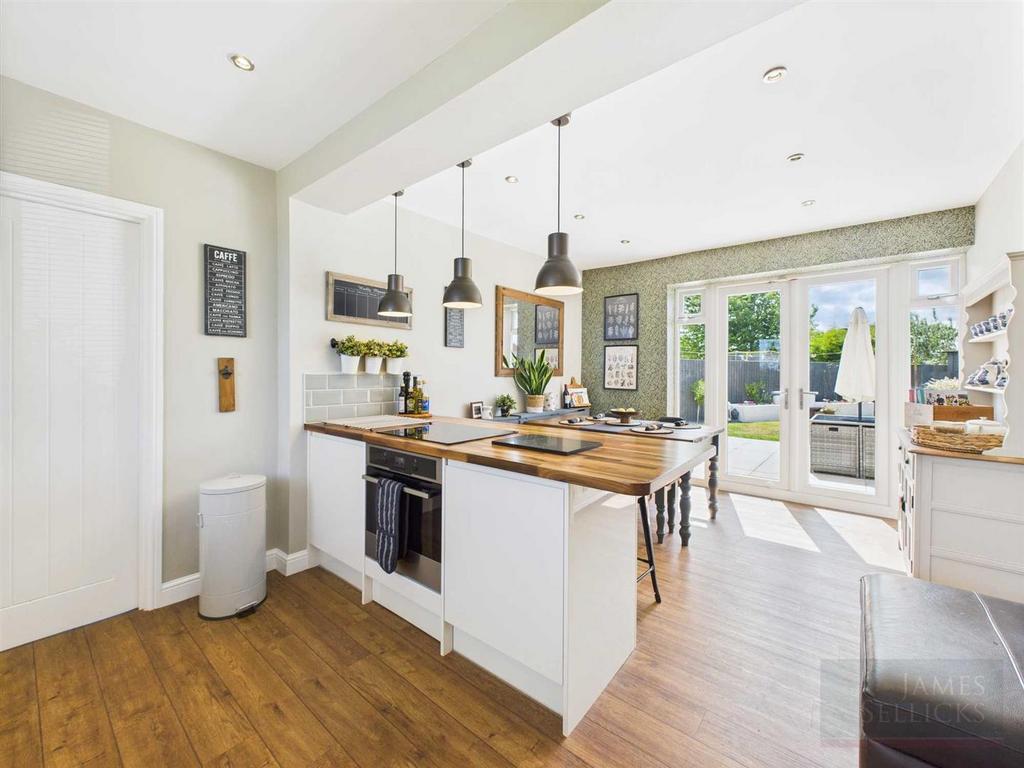 Refitted open plan dining kitchen
