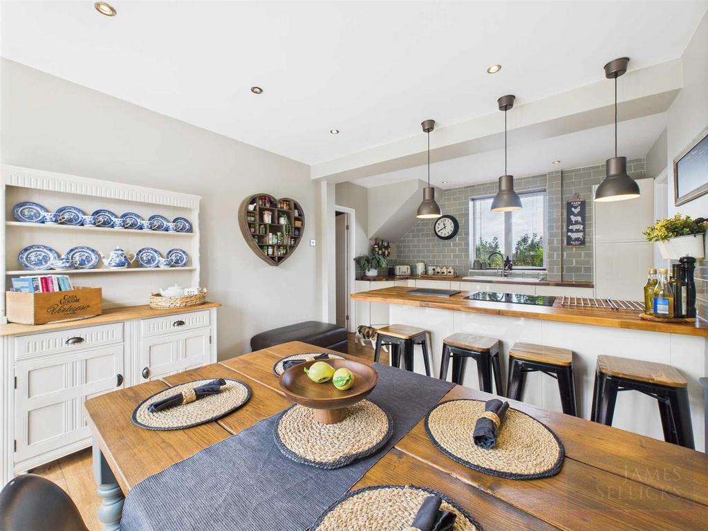 Refitted open plan dining kitchen