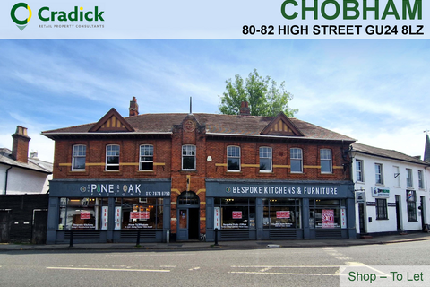 Retail property (high street) to rent, 80-82 High St Chobham GU24 8LZ