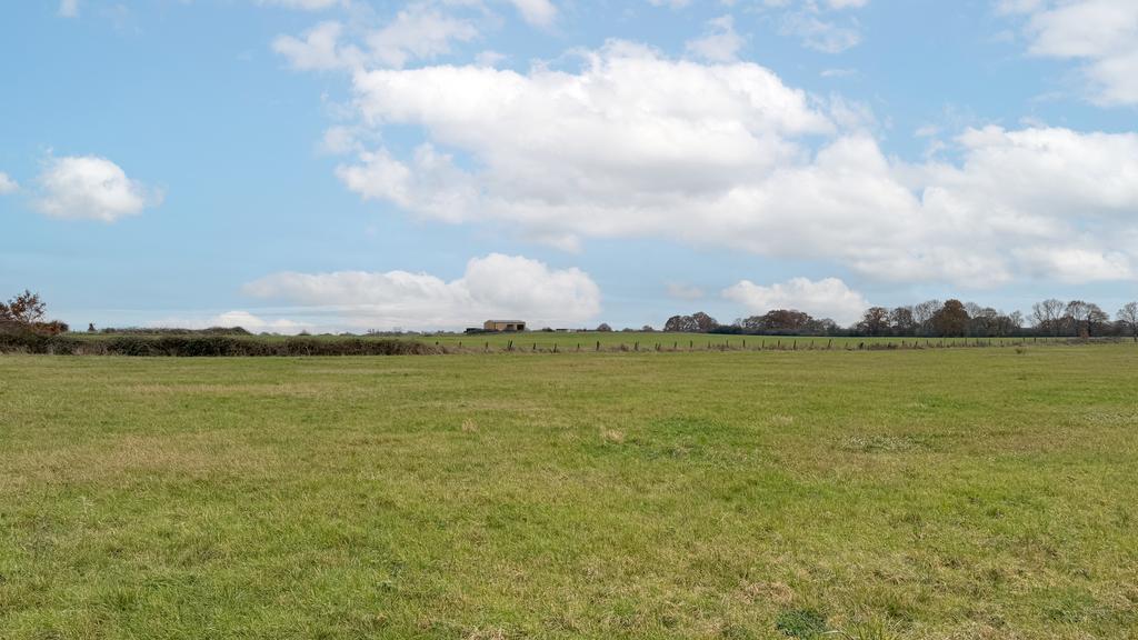 Flat, pasture land.