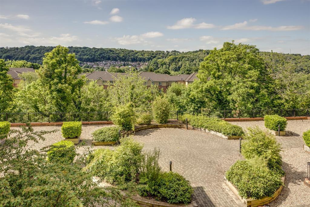 COMMUNAL GARDENS & VIEW FROM BALCONY
