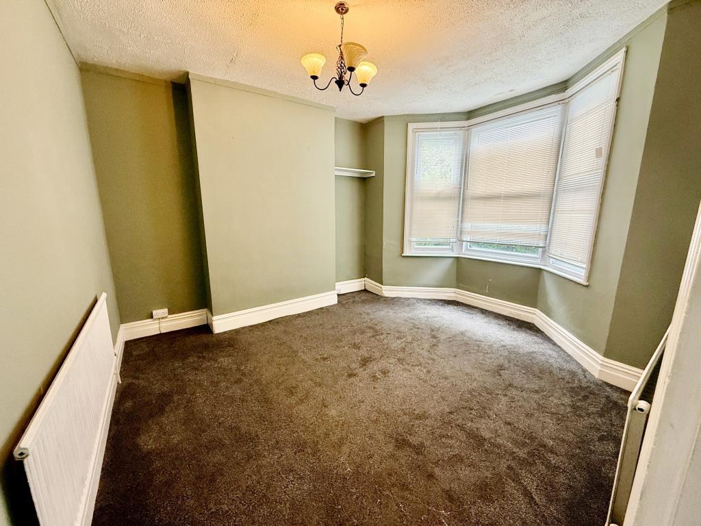 Living room with bay window