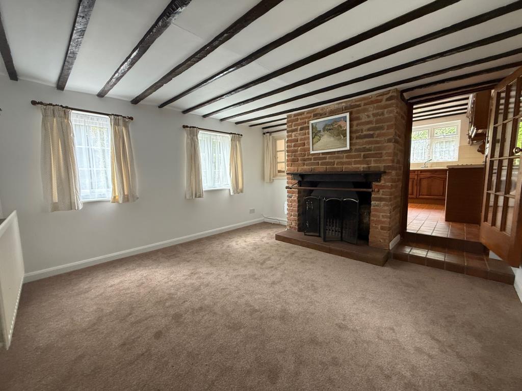 Reception room with open fire