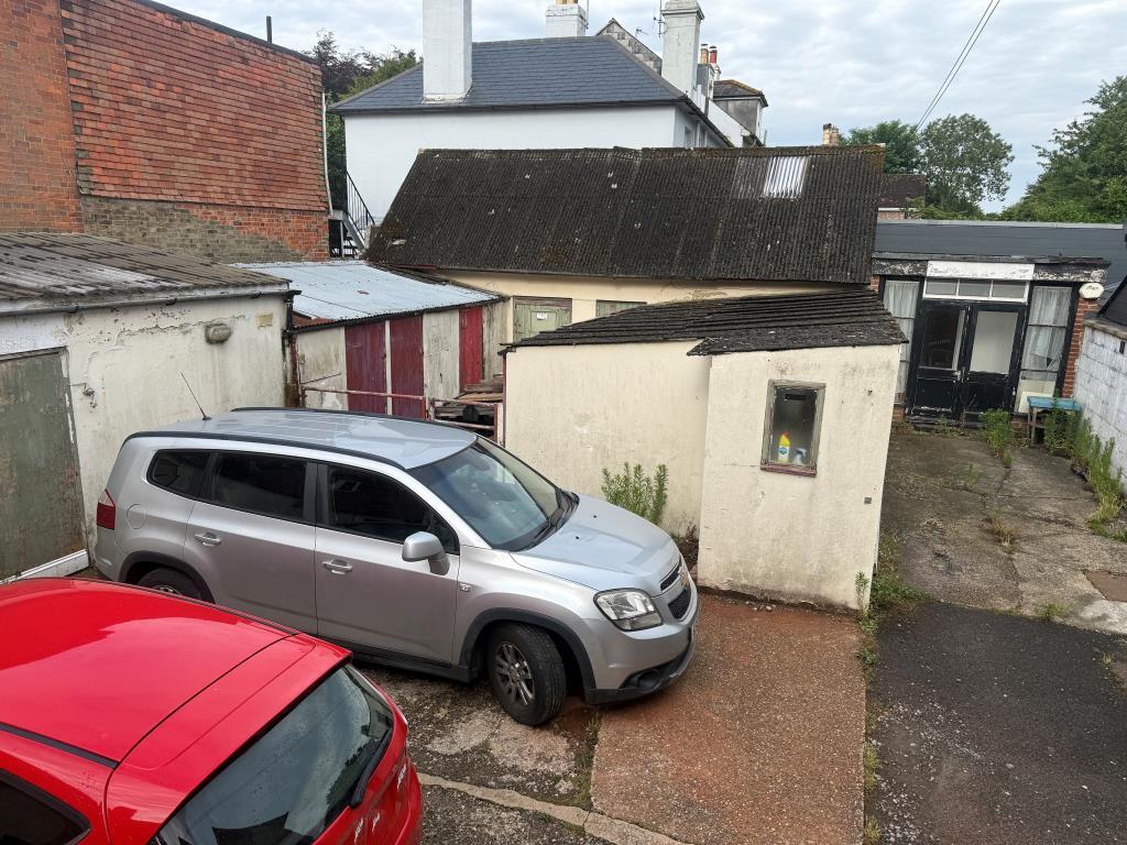 Outbuildings and yard showing workshop and salon