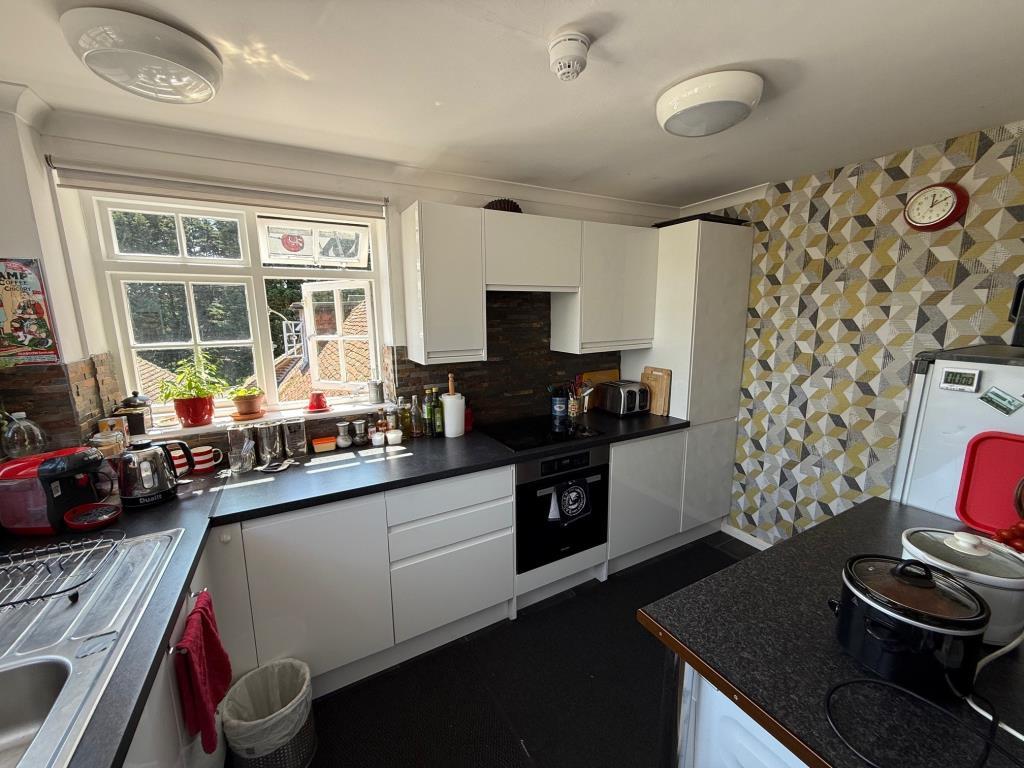 Living accommodation with modern fitted kitchen