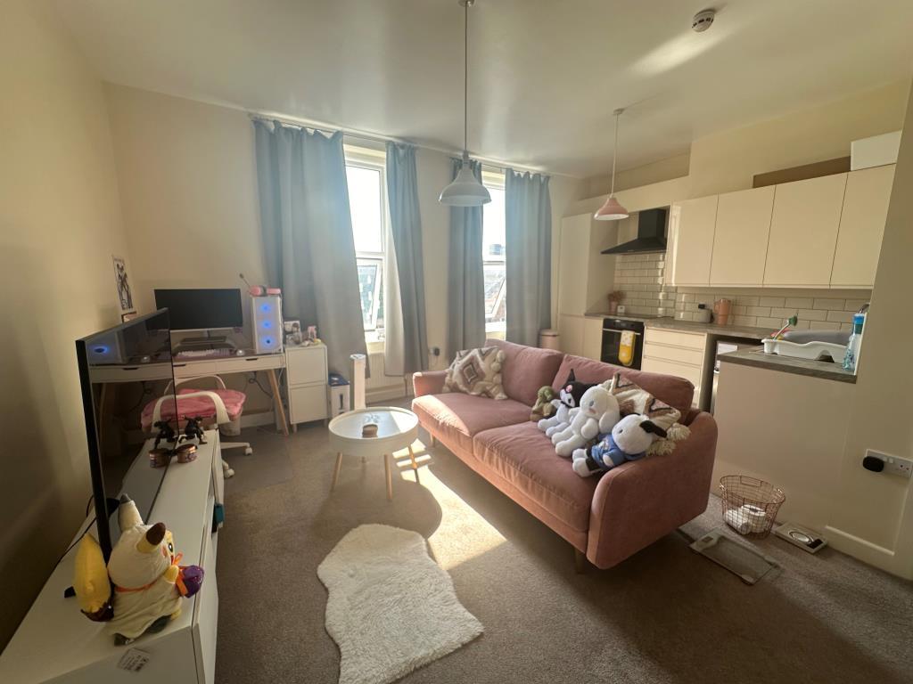 Middle flat living room/kitchen