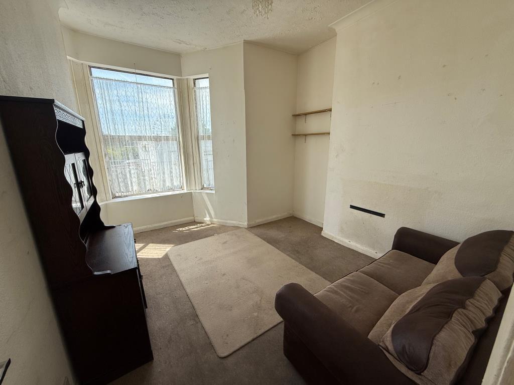 Living room with bay window